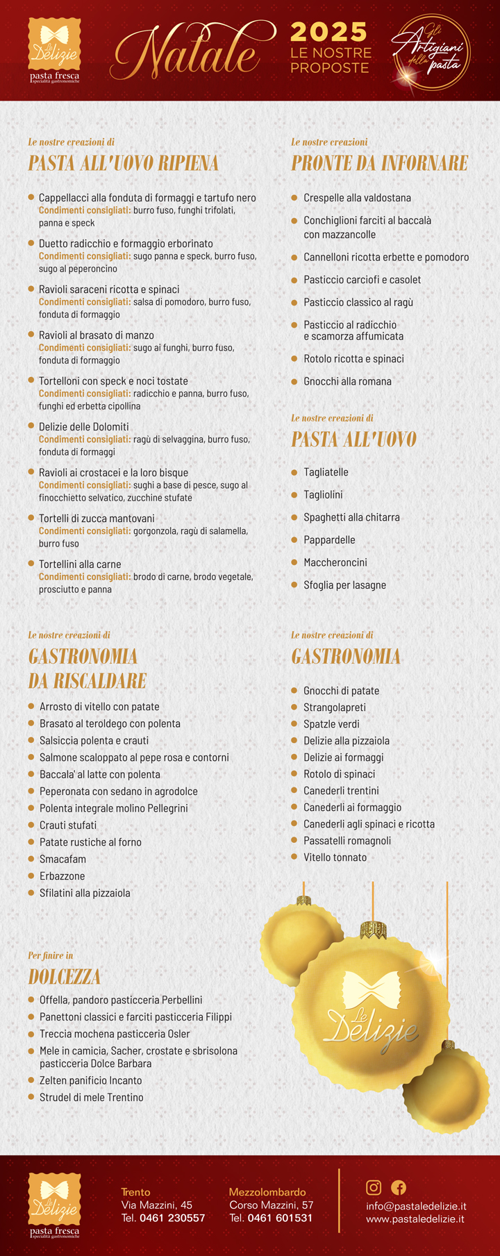 Menù Natale 2025 newsletter