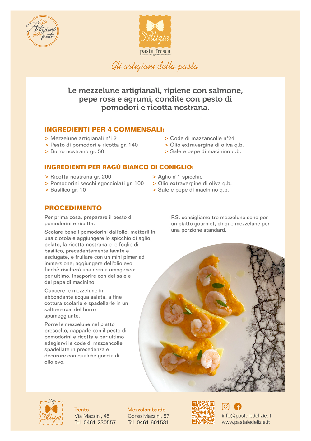 RIcetta Novembre Mezzelune artigianali